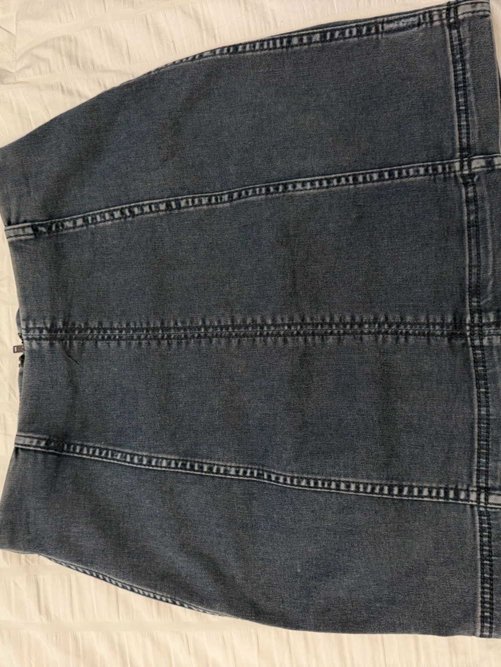 Free People Charcoal Wash Denim Mini Skirt